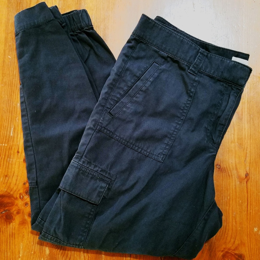 LOFT Black Cargo Joggers
